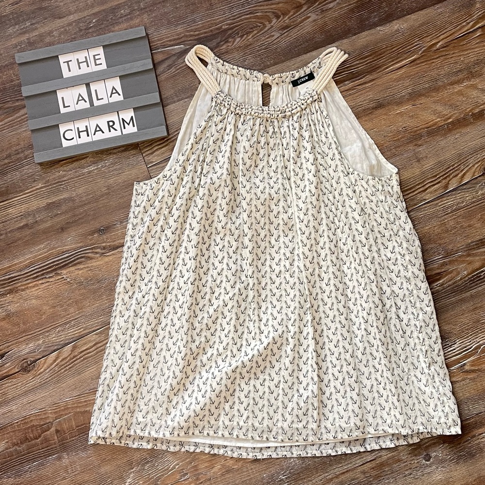 J Crew Anchor Print Tank Top sz XS